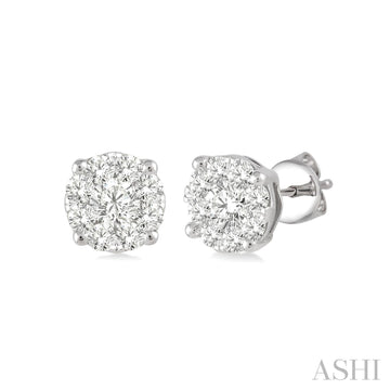 14K White Gold "Lovebright" Diamond Stud Earrings w/ 0.25 ctw